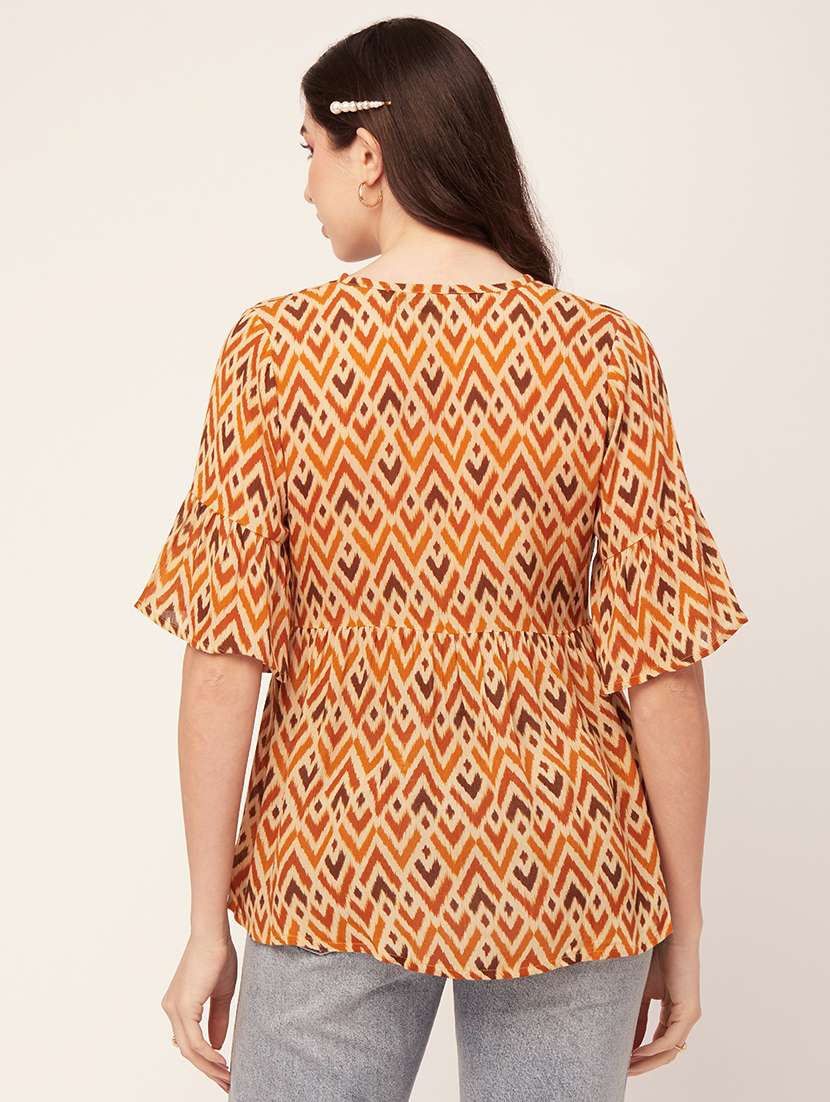 women's peplum v neck top - 20152461 - Standard Image - 3