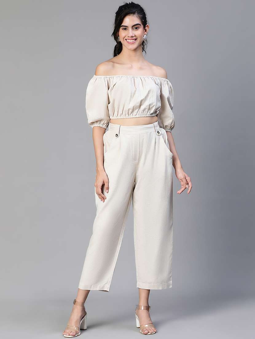 women solid pleated trouser - 20152504 - Standard Image - 3