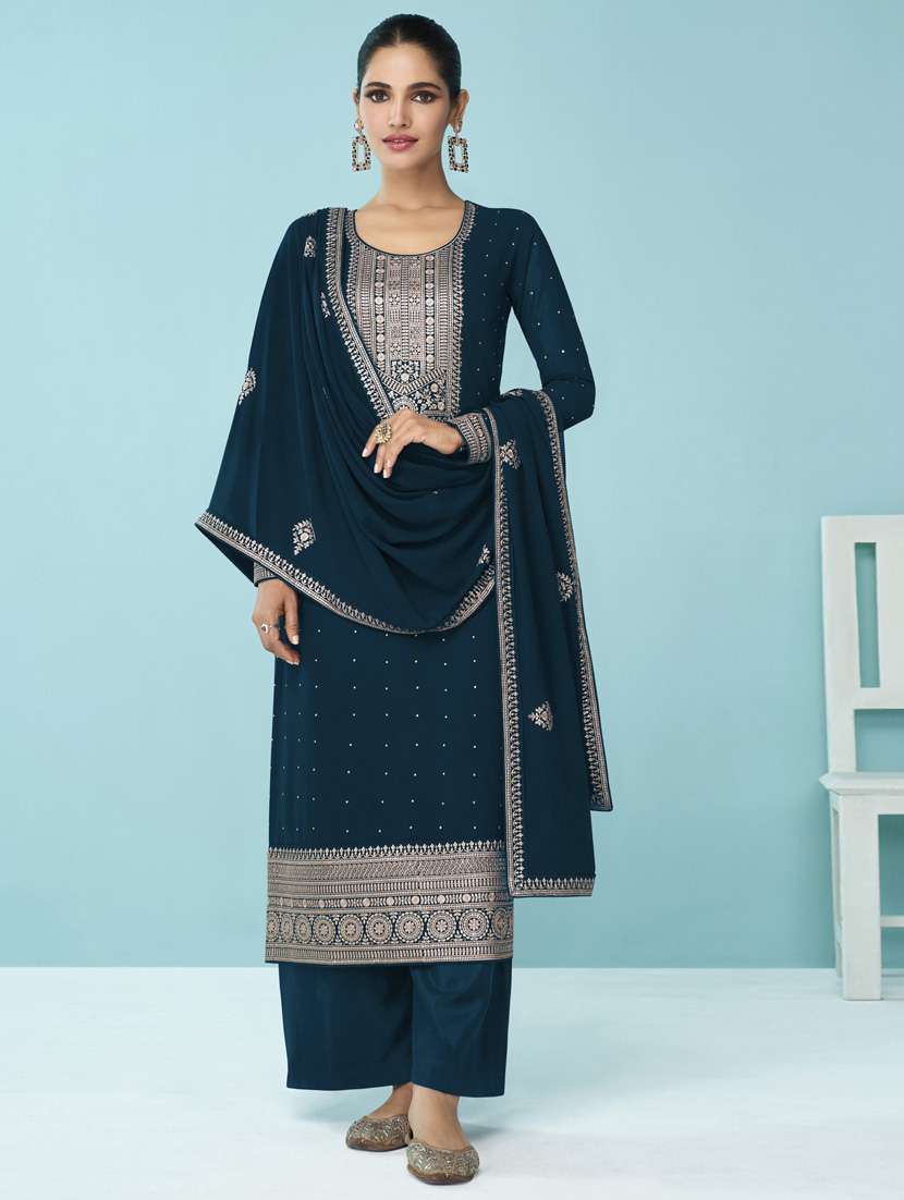women kurta palazzo with dupatta