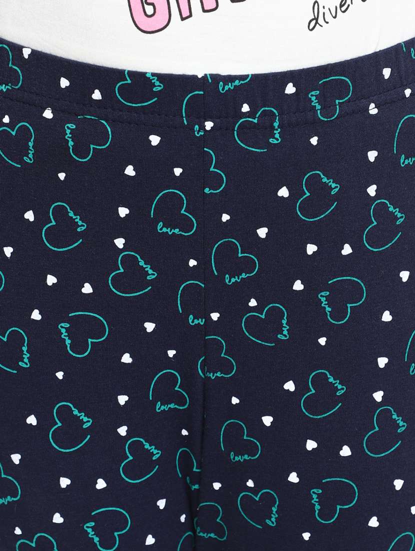 blue printed ankle length legging - 20153254 -  Standard Image - 5