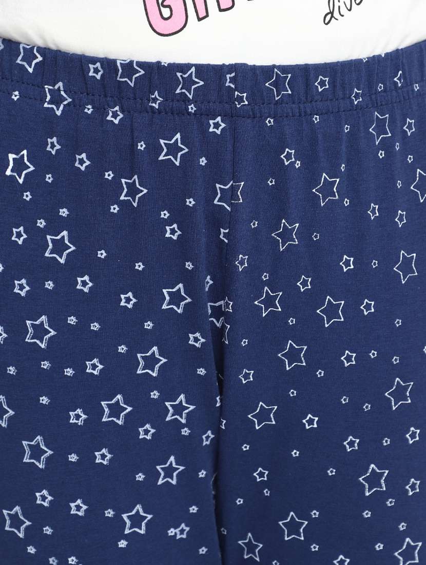 blue printed ankle length legging - 20153262 -  Standard Image - 5