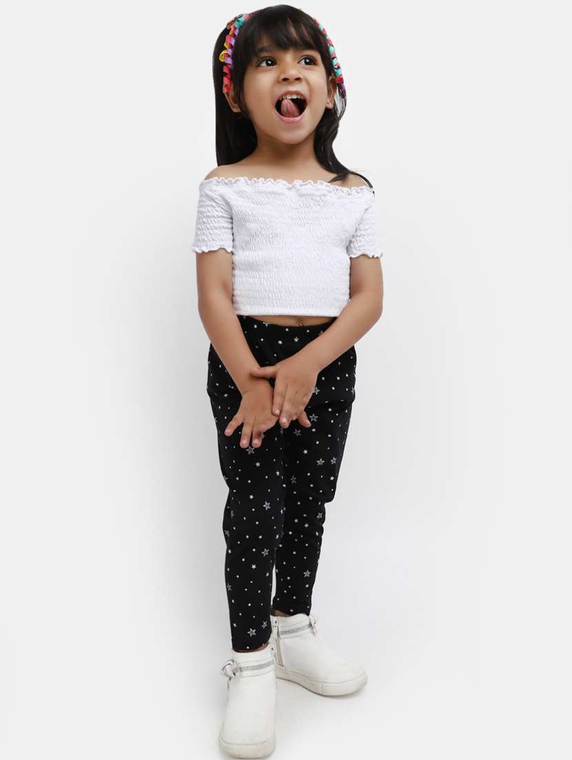 black printed ankle length legging - 20153265 -  Standard Image - 3
