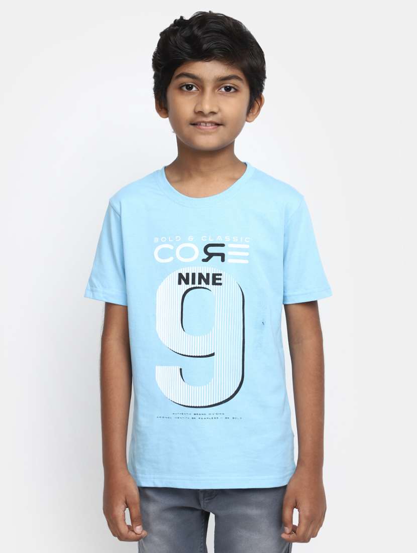 boys round neck printed t-shirt
