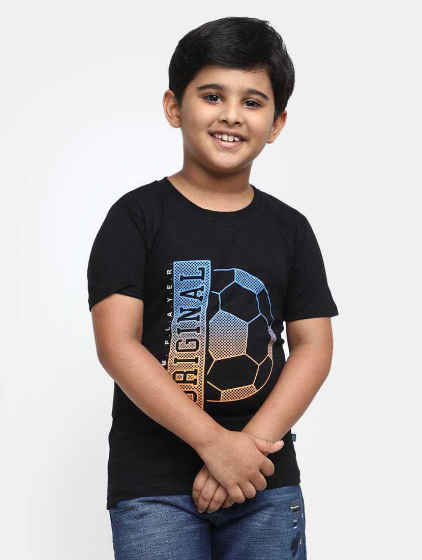 boys round neck printed t-shirt