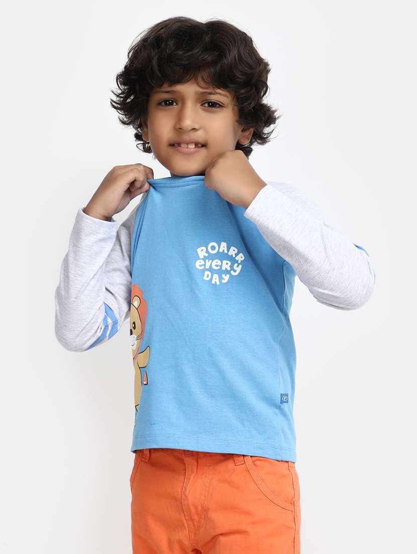 boys round neck printed t-shirt