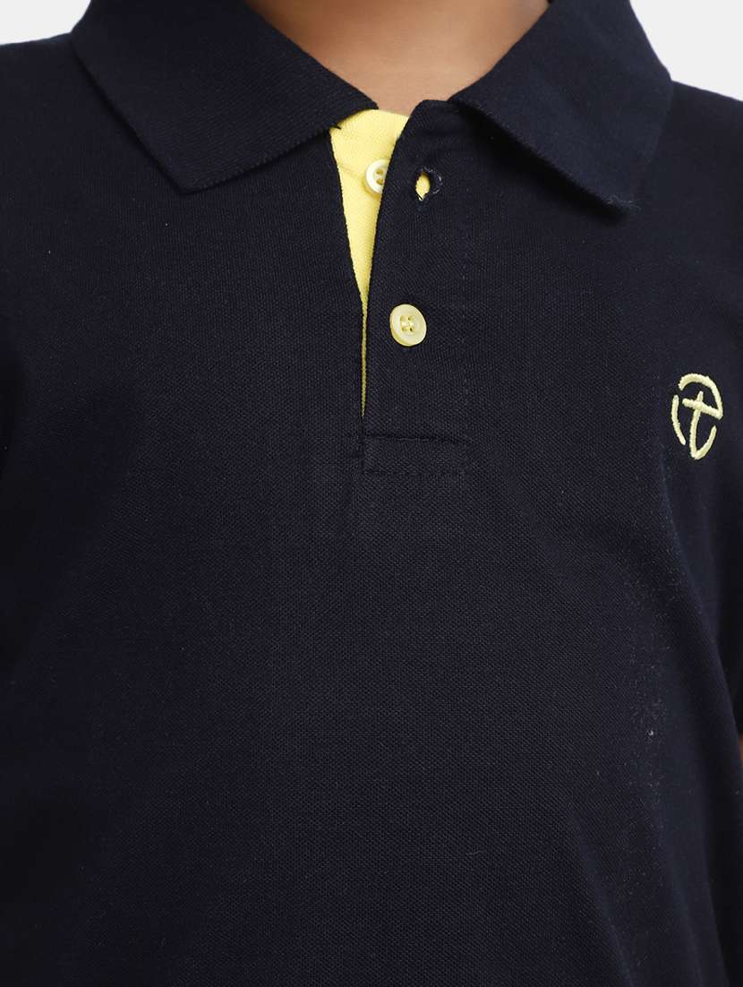 boys polo neck solids t-shirt - 20153289 -  Standard Image - 5
