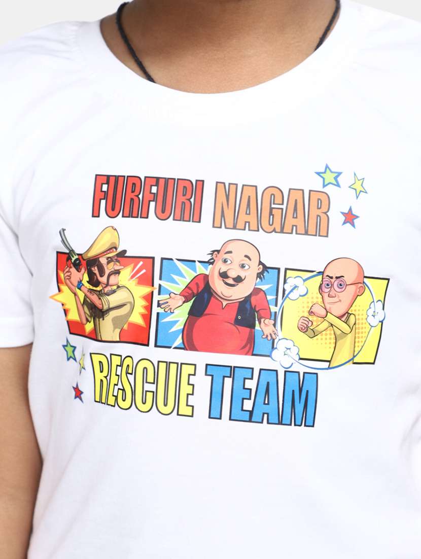 white round neck printed t-shirt - 20153336 -  Standard Image - 5