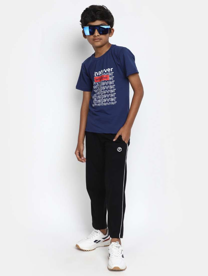 blue round neck printed t-shirt - 20153344 -  Standard Image - 3