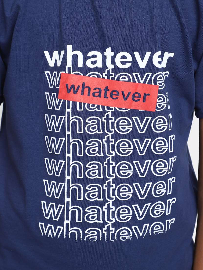 blue round neck printed t-shirt - 20153344 -  Standard Image - 5