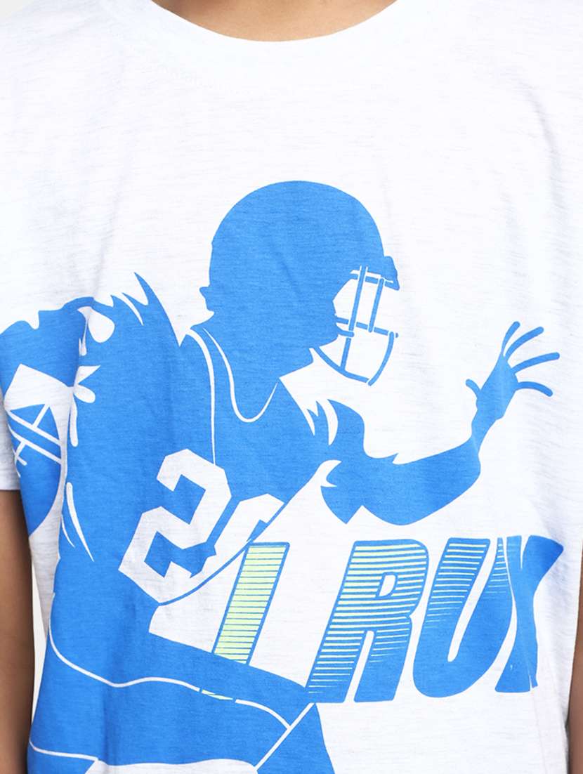 white short sleeves printed  t-shirt - 20153383 -  Standard Image - 5