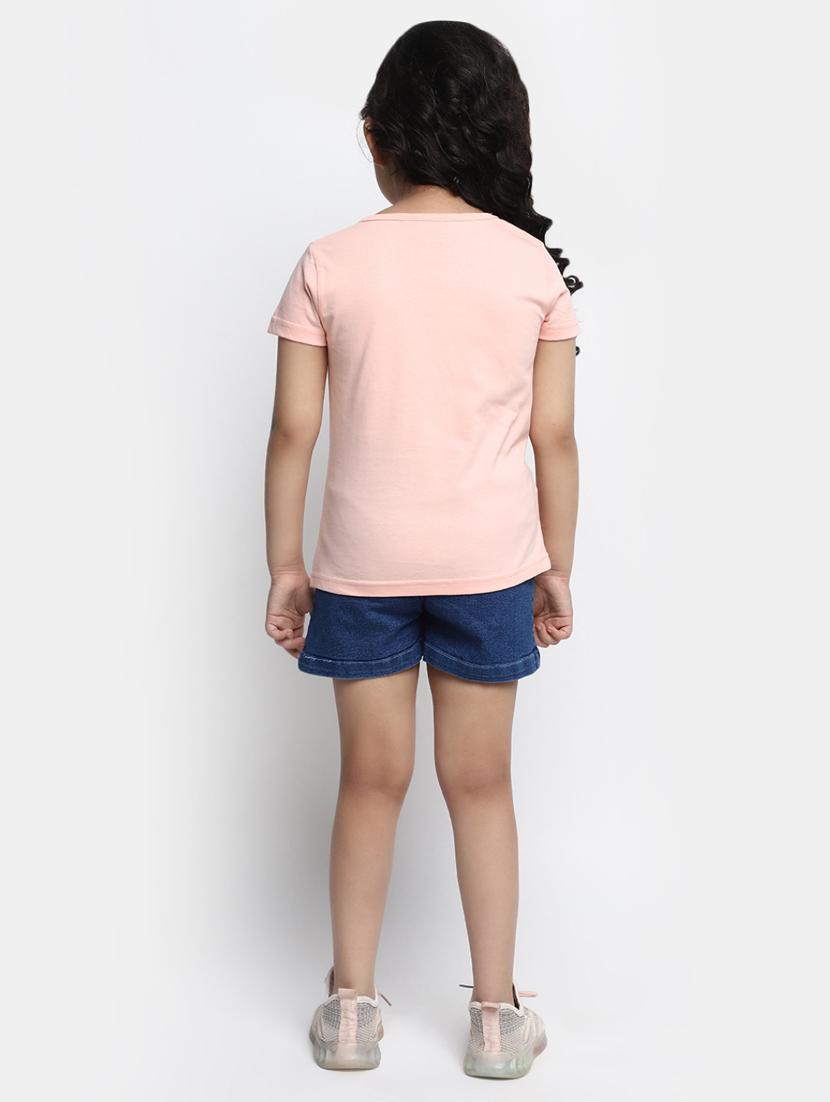 girls printed top & shorts twin set - 20153403 - Standard Image - 3