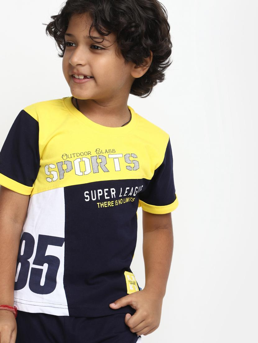 blue short sleeves printed shorts twin set - 20153490 - Standard Image - 3
