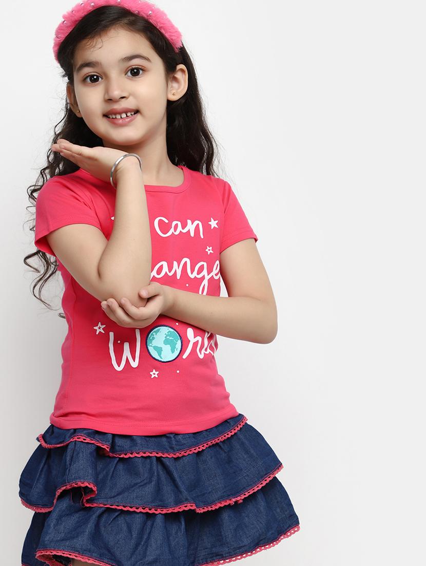 kids printed skirt top set - 20153518 - Standard Image - 3