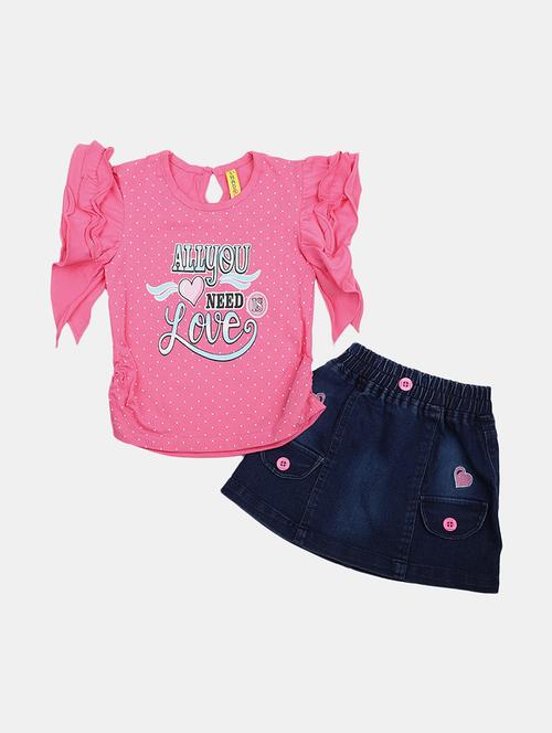 kids printed skirt top set - 20153550 - Standard Image - 0