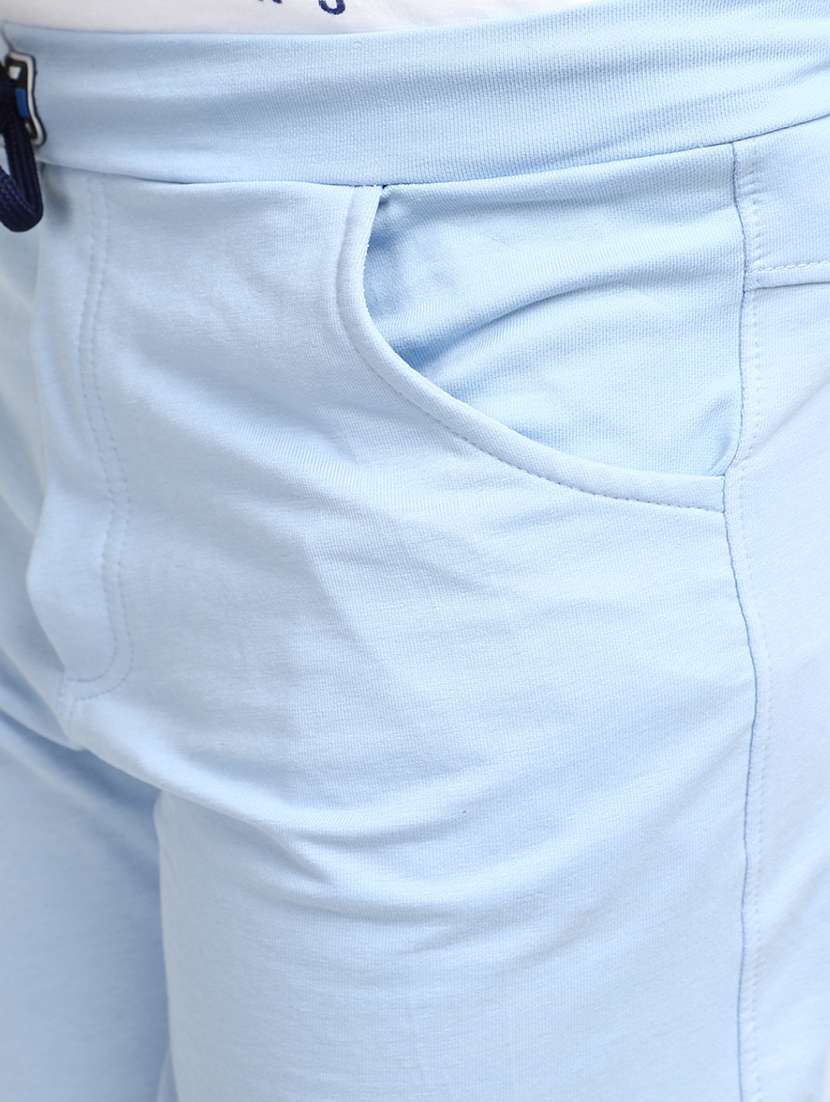 blue solid shorts - 20153611 -  Standard Image - 5
