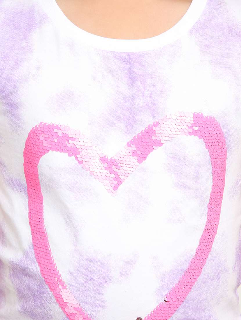 girls round neck printed regular tee - 20153646 -  Standard Image - 5