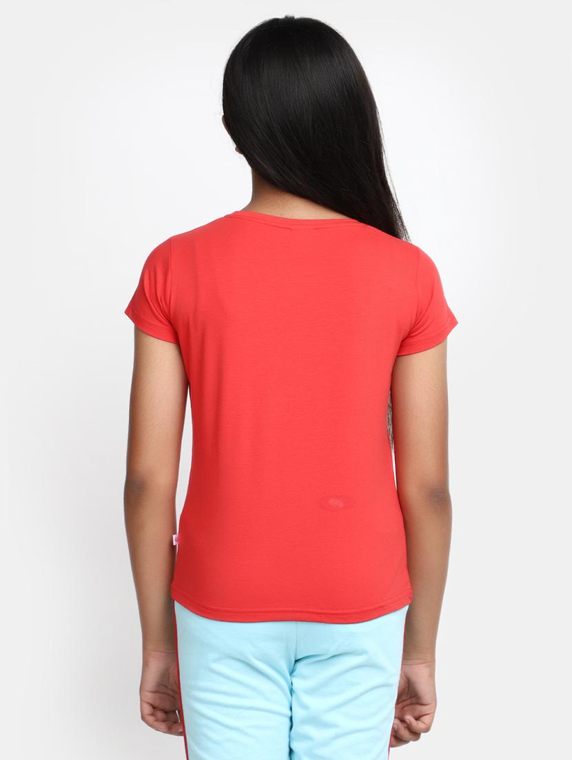 girls round neck printed regular tee - 20153687 - Standard Image - 3