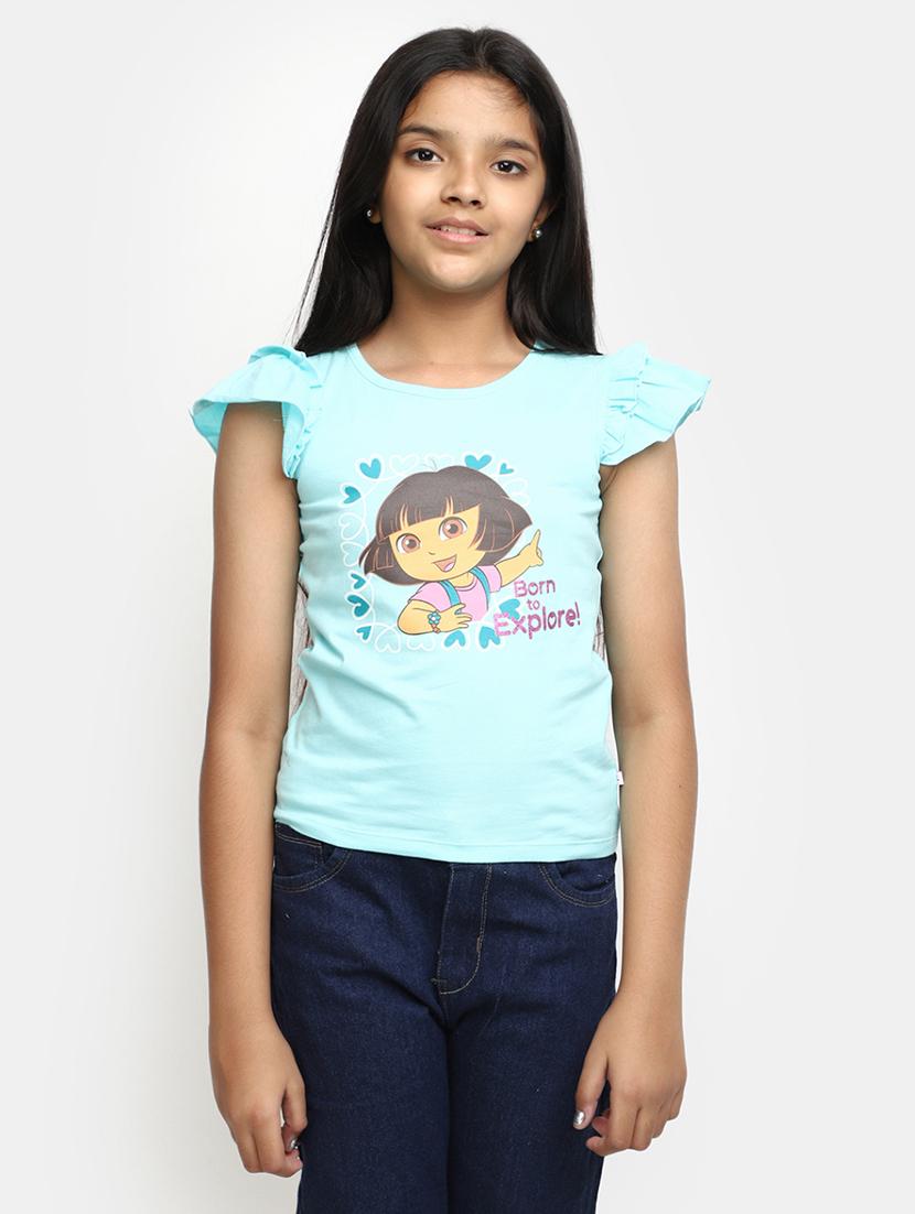girls round neck printed regular tee - 20153706 - Zoom Image - 0