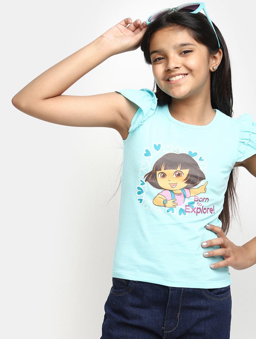 girls round neck printed regular tee - 20153706 - Standard Image - 3