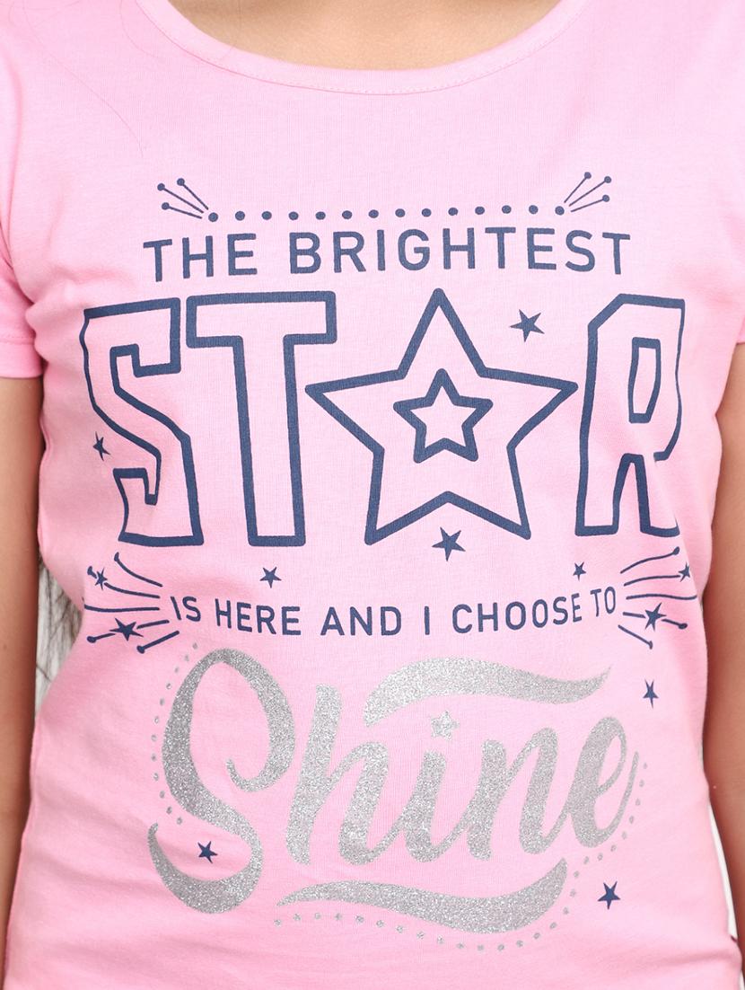 girls round neck printed regular tee - 20153720 - Standard Image - 5