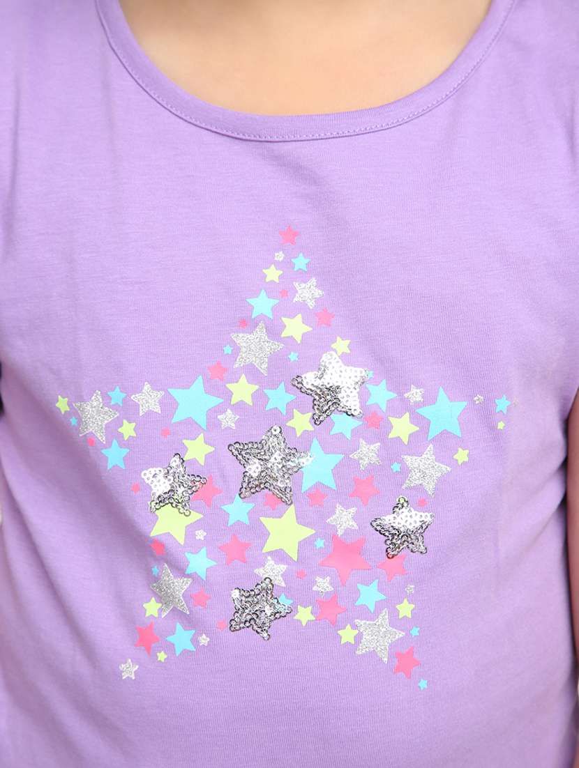 girls round neck printed regular tee - 20153723 -  Standard Image - 5