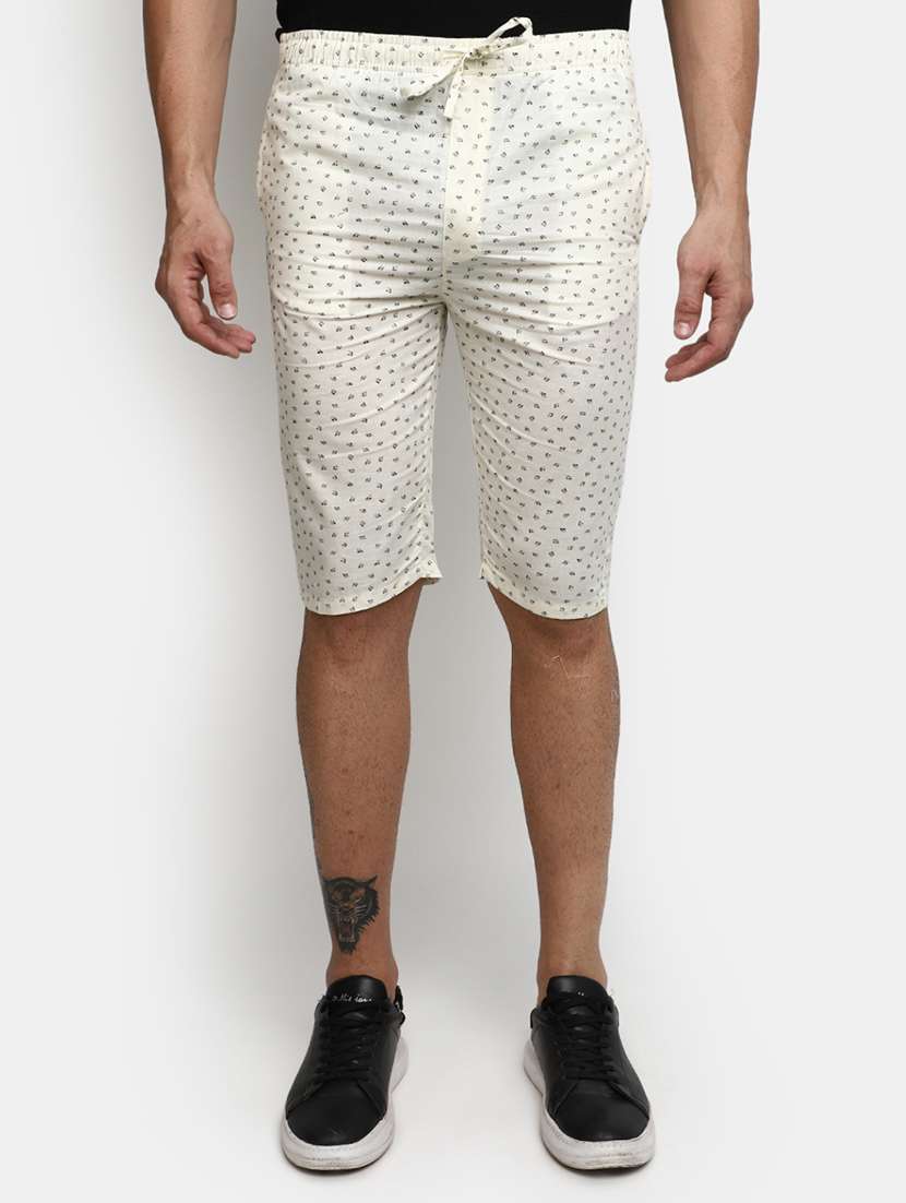 mid rise printed three - fourth