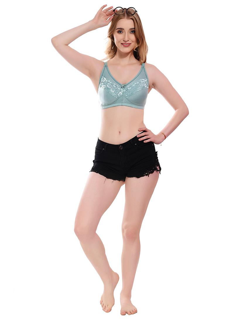 sea green lycra t-shirt bra - 20154372 - Standard Image - 3