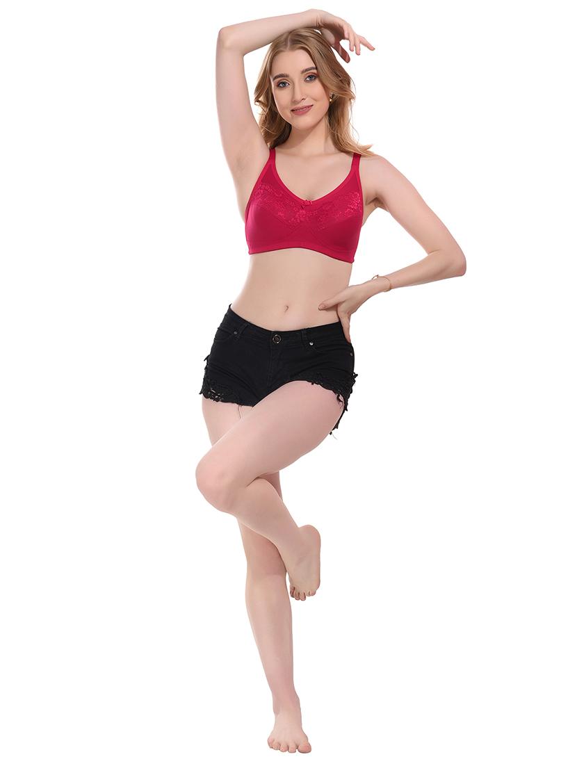 pink lycra tshirt bra - 20154374 - Standard Image - 3