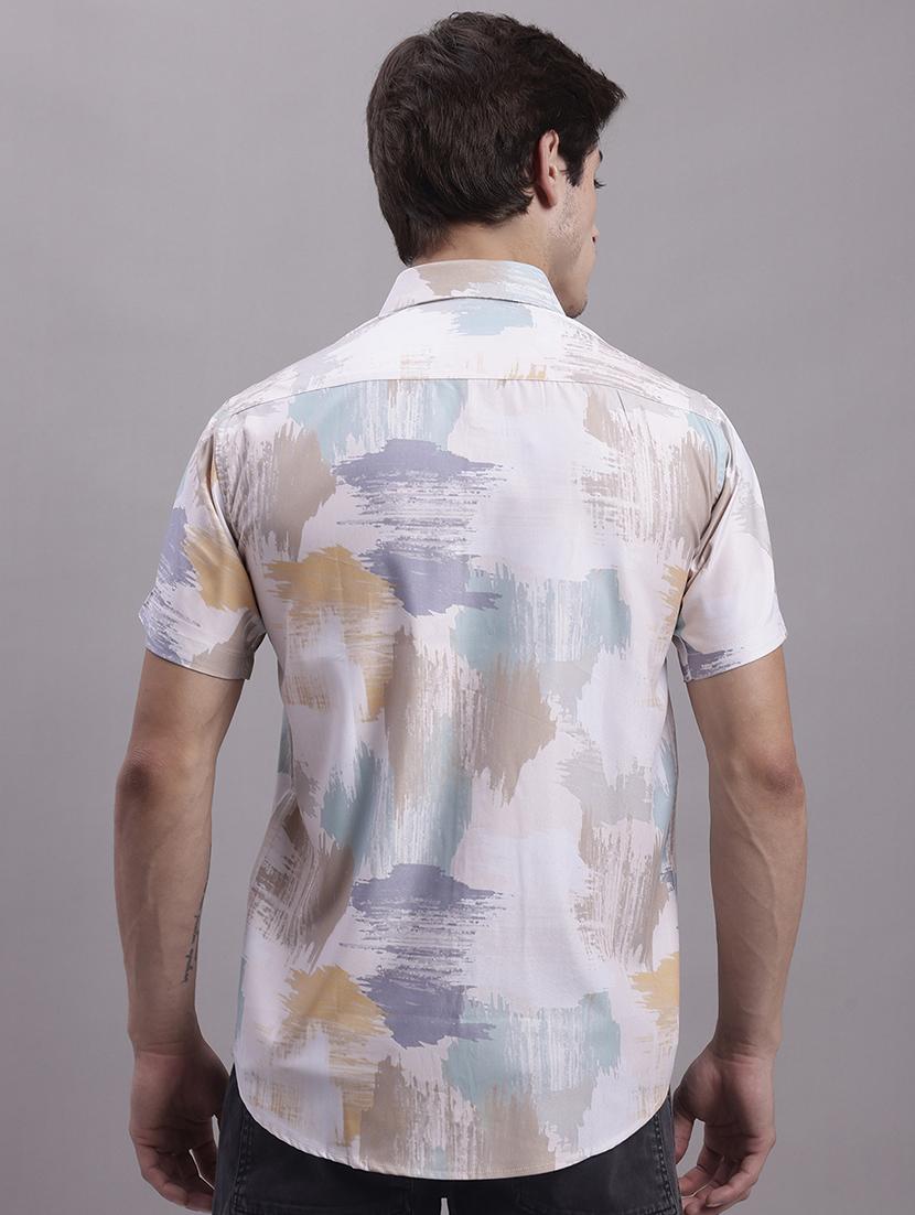 mens printed casual shirt - 20154822 - Standard Image - 3