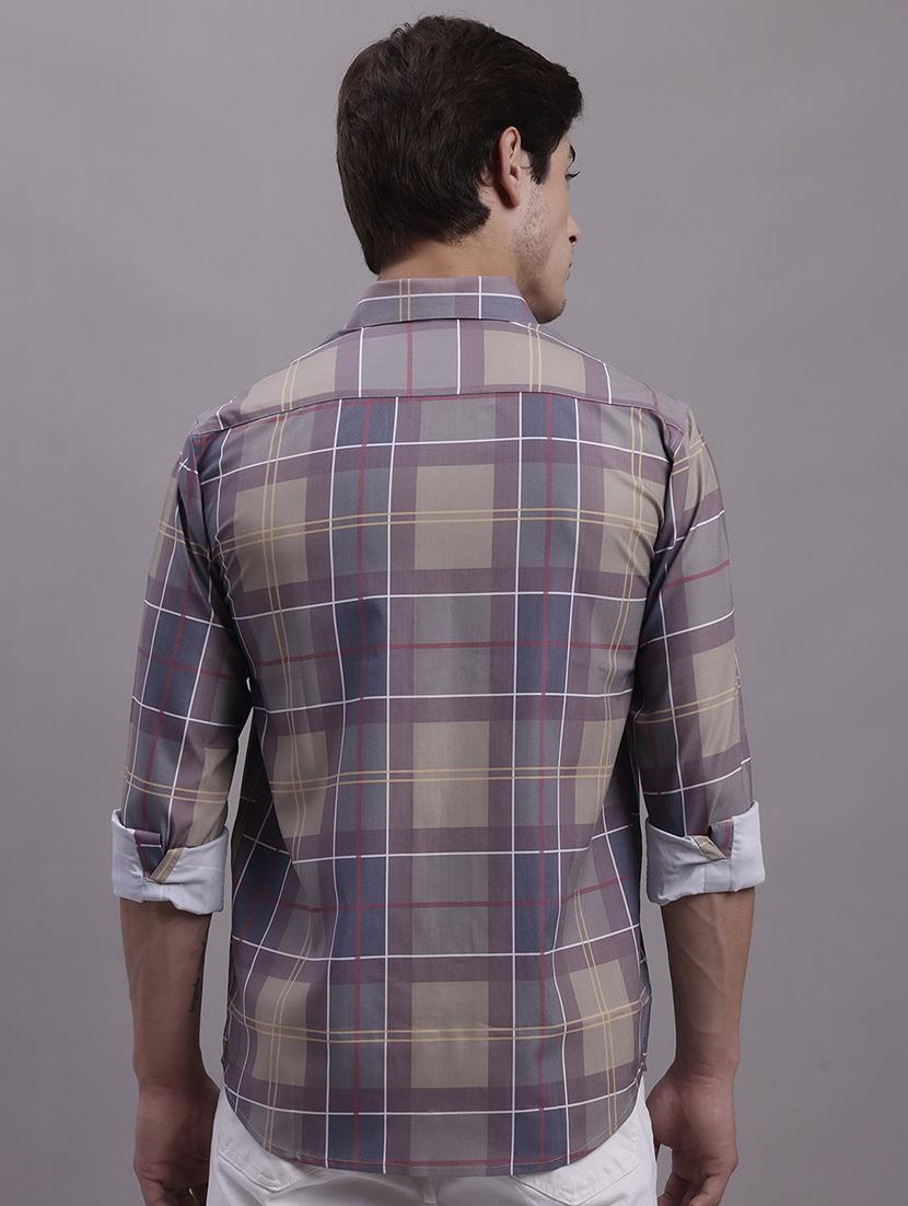 mens checks casual shirt - 20154829 - Standard Image - 3