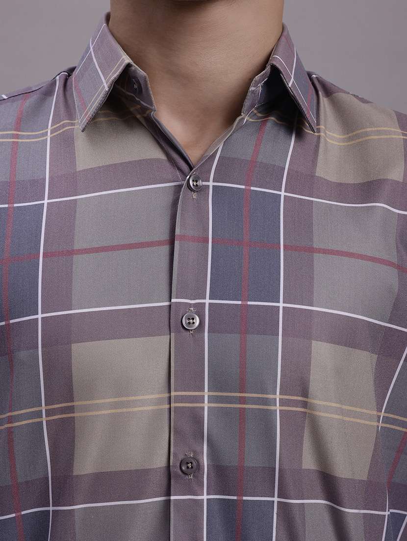 mens checks casual shirt - 20154829 - Standard Image - 5