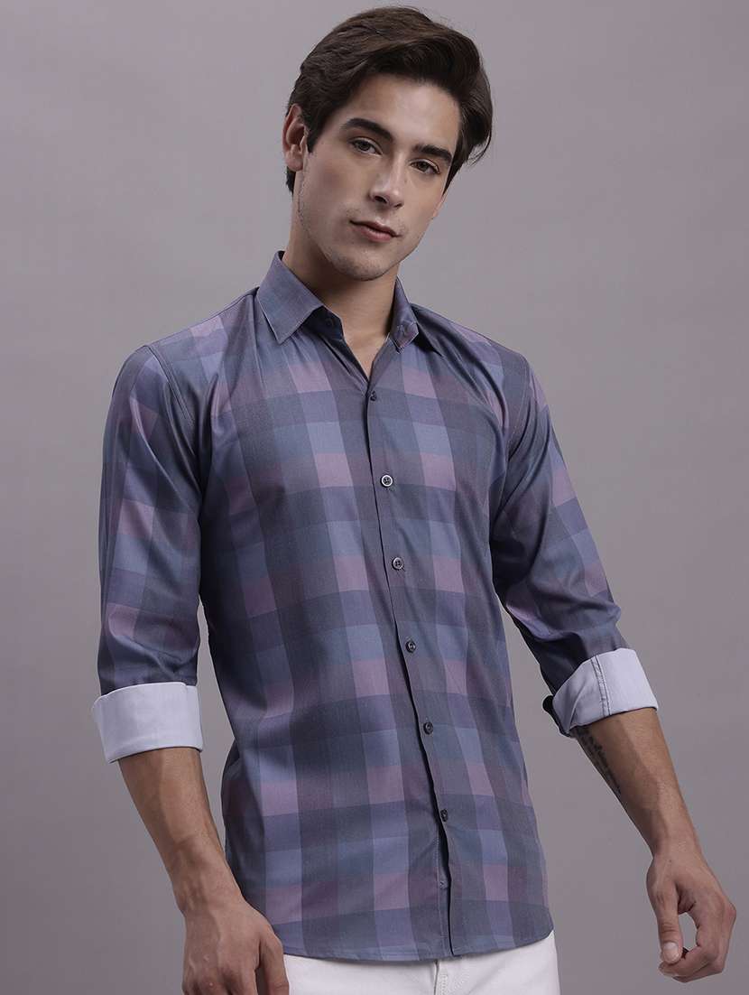 mens checks casual shirt