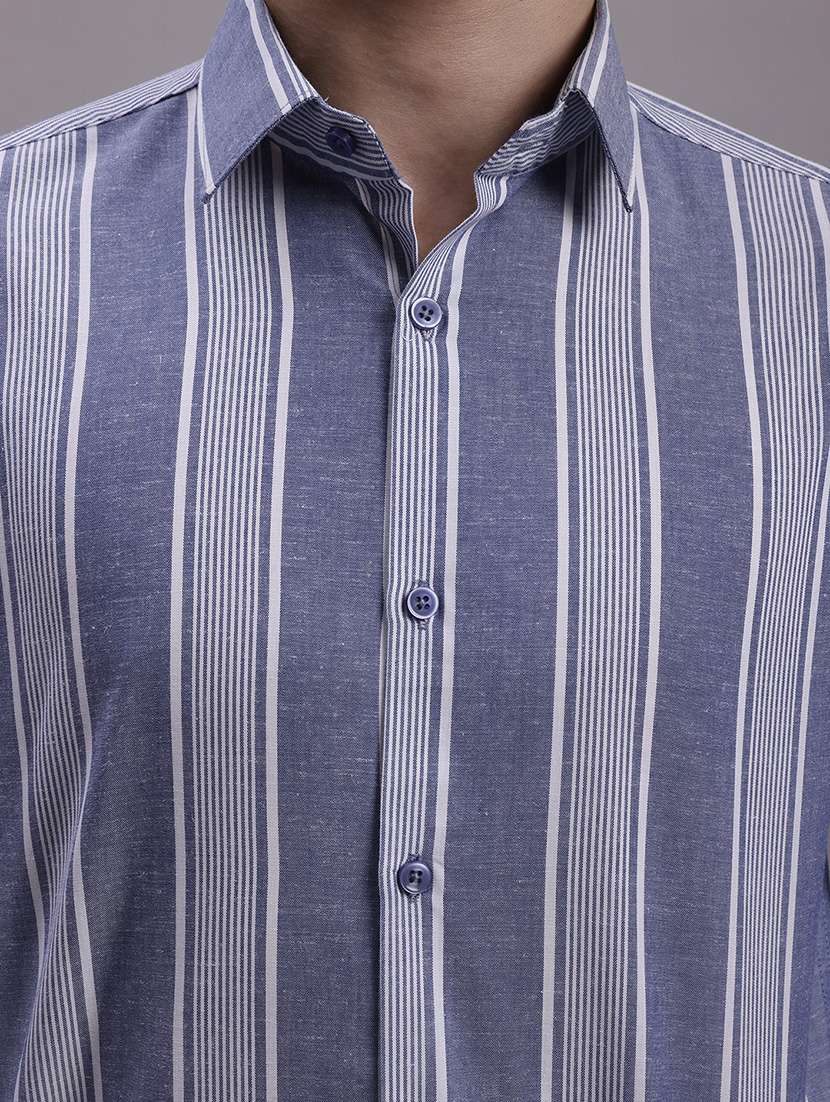 mens stripes casual shirt - 20154834 - Standard Image - 5