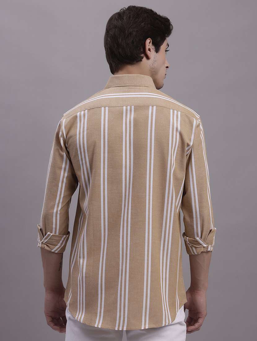 mens stripes casual shirt - 20154835 - Standard Image - 3