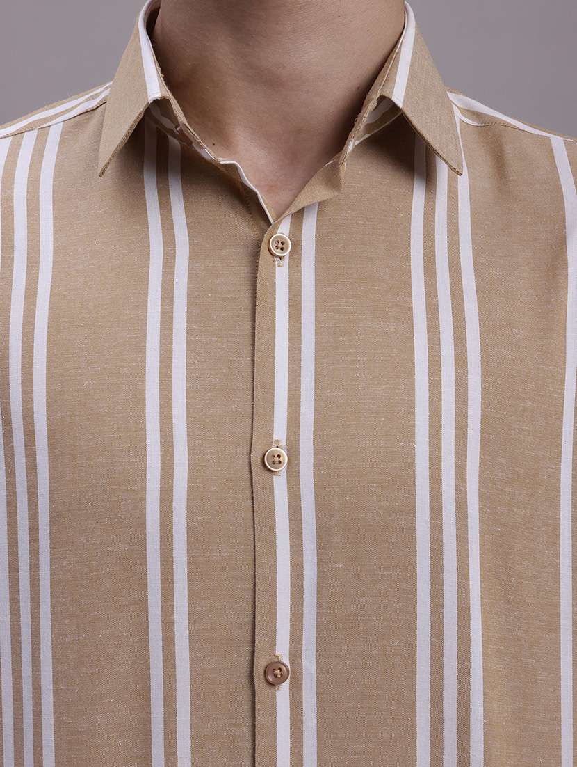 mens stripes casual shirt - 20154835 - Standard Image - 5