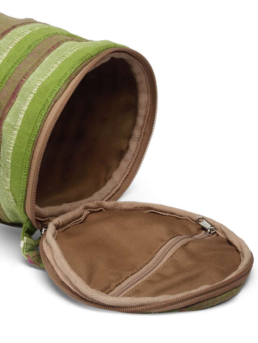 unisex green cotton dufflebag - 20154875 -  Standard Image - 3