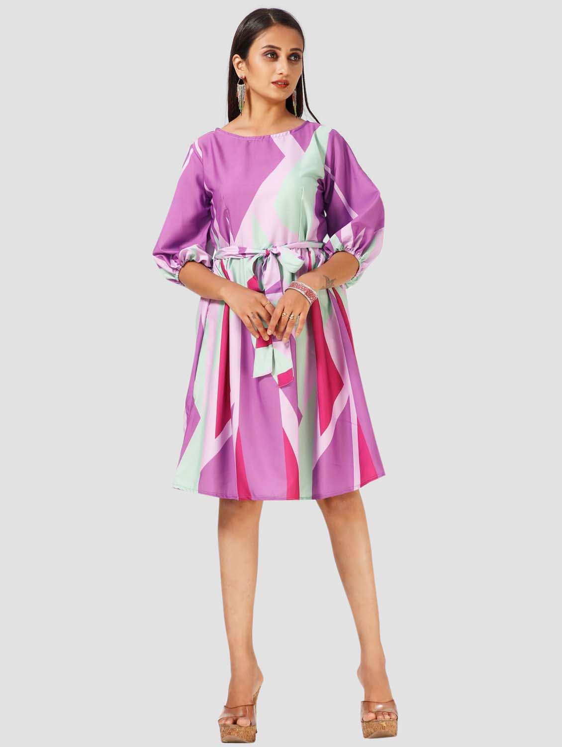 women's fit & flare dress - 20155245 - Zoom Image - 0