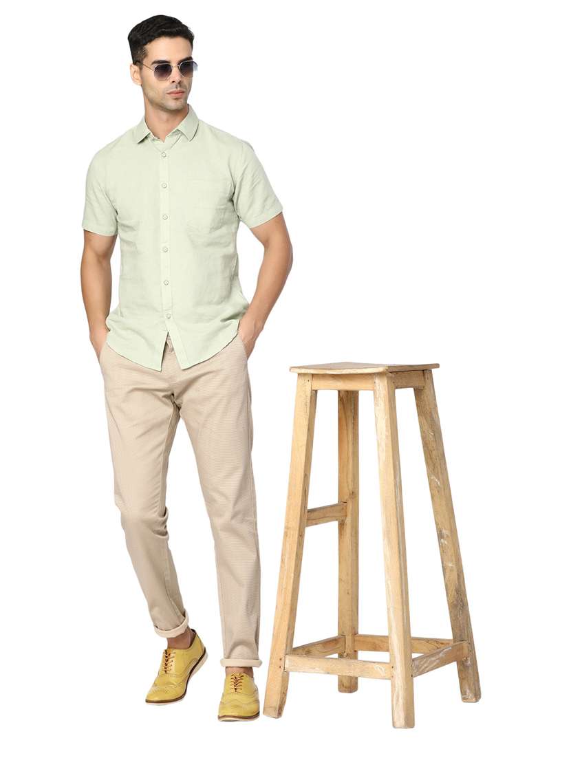 beige cotton chinos casual trouser - 20156035 - Standard Image - 3