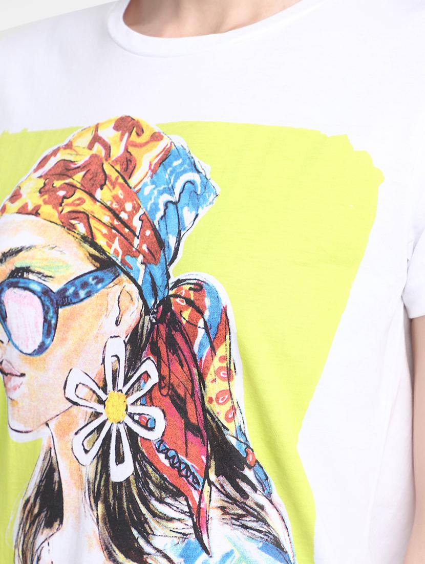 women's front print crew neck t-shirt - 20156082 - Standard Image - 5