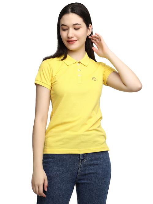women's plain polo neck t-shirt - 20156123 - Standard Image - 0