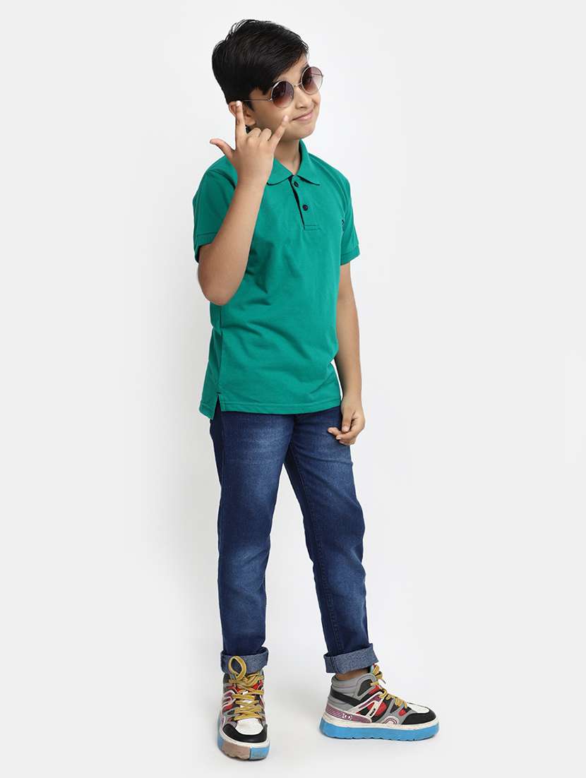 boy's plain slim fit jeans - 20156138 -  Standard Image - 3