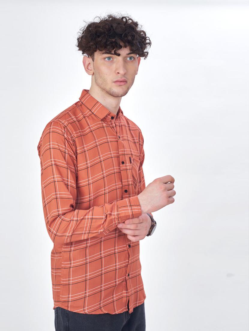mens checks casual shirt - 20156462 - Standard Image - 3