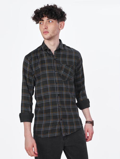 mens checks casual shirt - 20156467 - Standard Image - 0