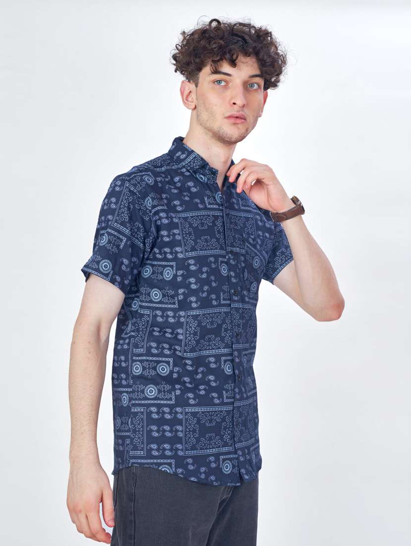mens paisley casual shirt - 20156468 -  Standard Image - 3