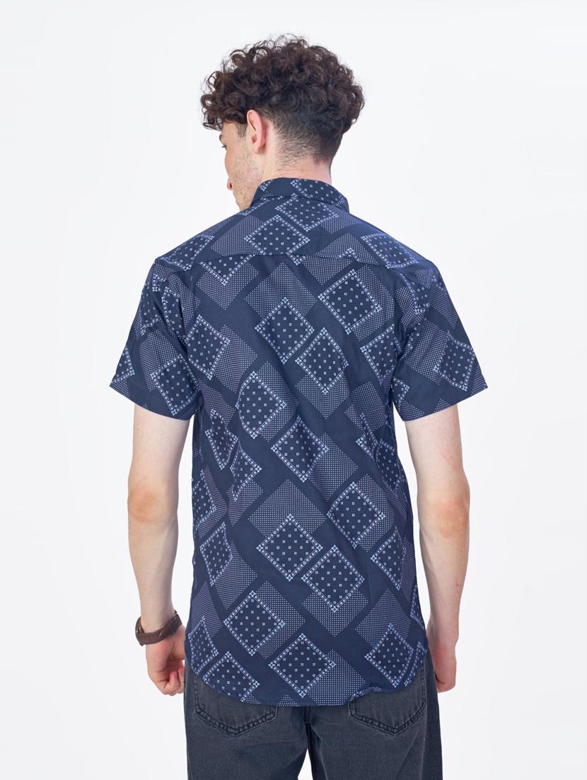 mens geometric casual shirt - 20156470 - Standard Image - 3