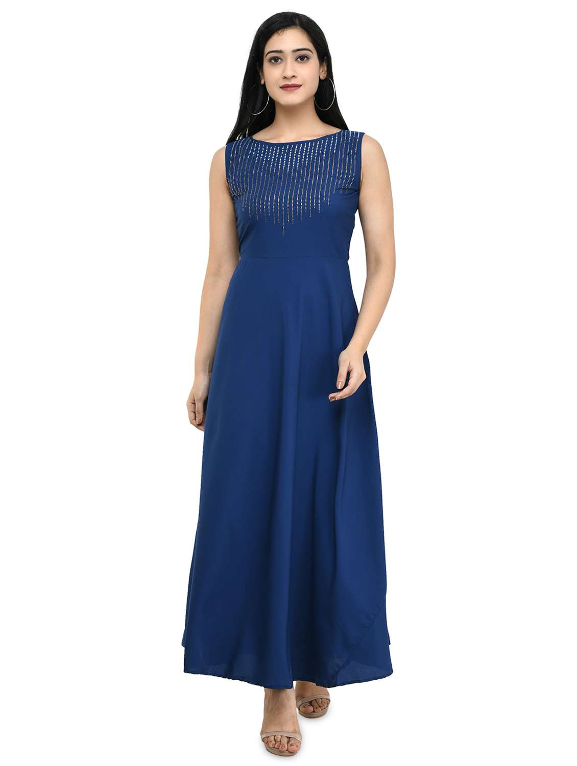 women's fit & flare maxi dress