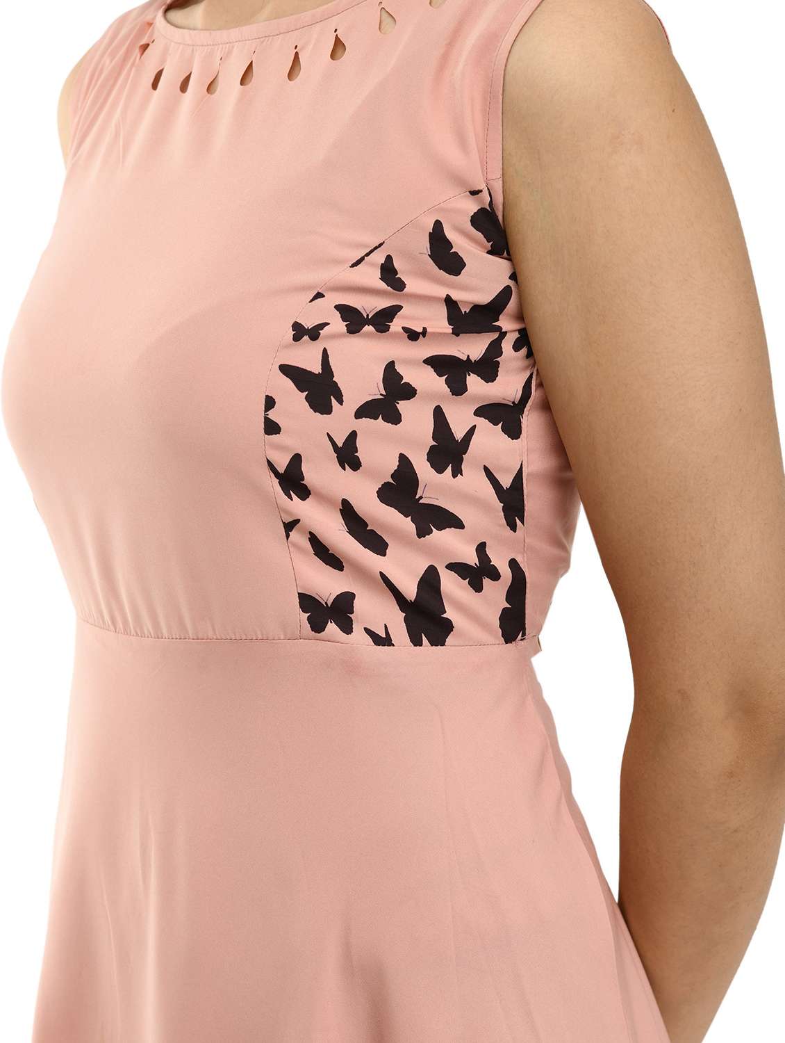 women's fit & flare quirky dress - 20156583 - Standard Image - 3