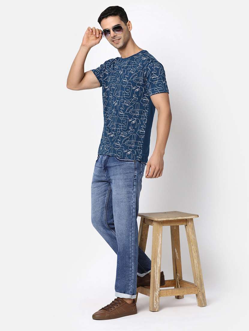 mens strsight fit plain jeans - 20157804 -  Standard Image - 3