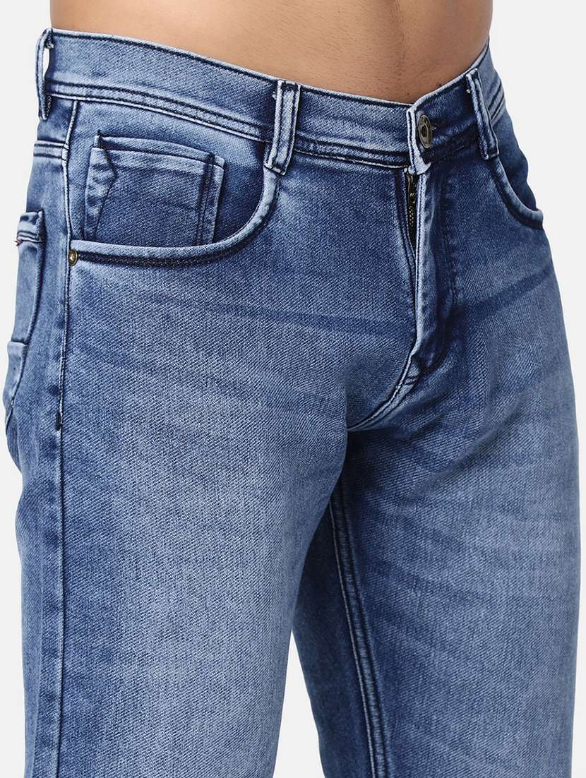 mens strsight fit plain jeans - 20157804 -  Standard Image - 5