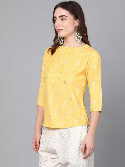 printed ethnic top & pant set - 20158062 -  Standard Image - 0